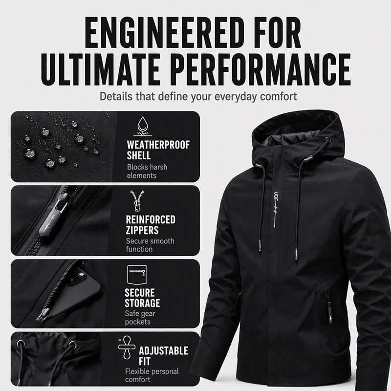 Waterproof Hooded Rain Jacket
