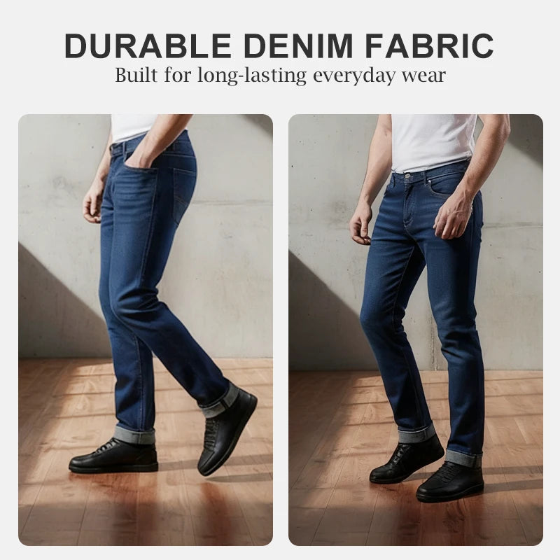 Warm Lined Straight-Leg Jeans
