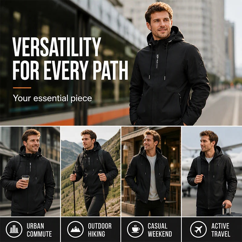 Waterproof Hooded Rain Jacket