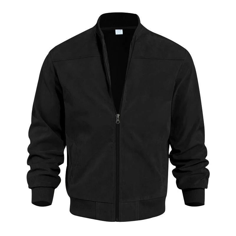 Classic Suede Bomber Jacket