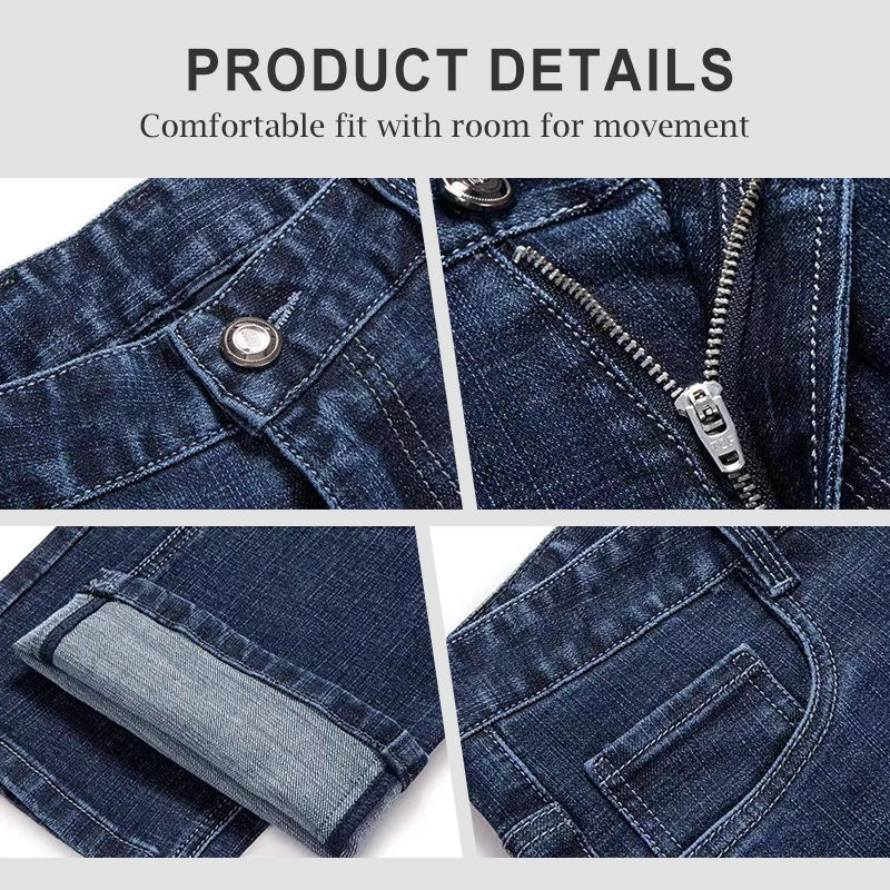 Warm Lined Straight-Leg Jeans