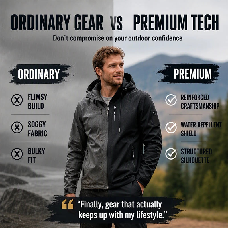 Waterproof Hooded Rain Jacket
