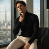 Quarter Zip Mock Neck Sweater