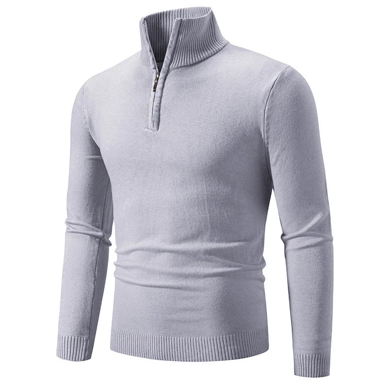 Quarter Zip Mock Neck Sweater