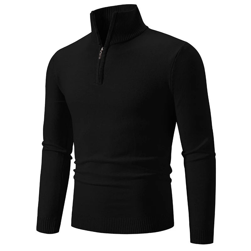 Quarter Zip Mock Neck Sweater