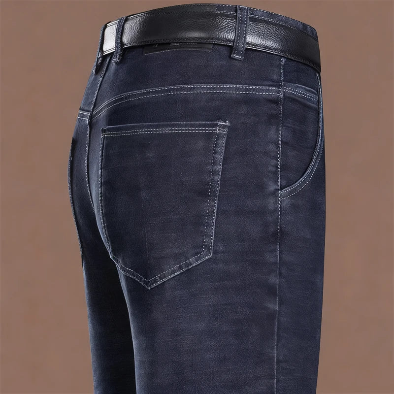 Warm Lined Straight-Leg Jeans