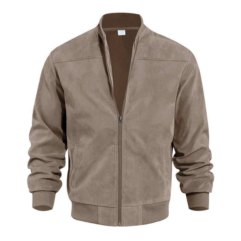 Classic Suede Bomber Jacket