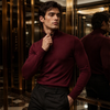 Quarter Zip Mock Neck Sweater