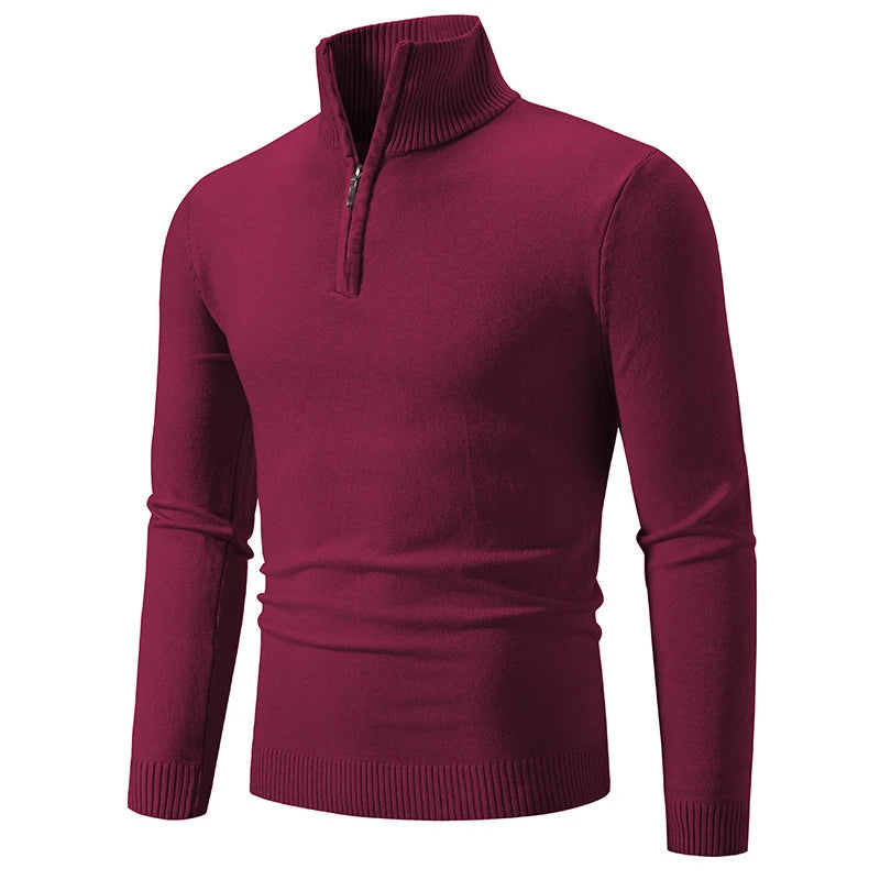 Quarter Zip Mock Neck Sweater
