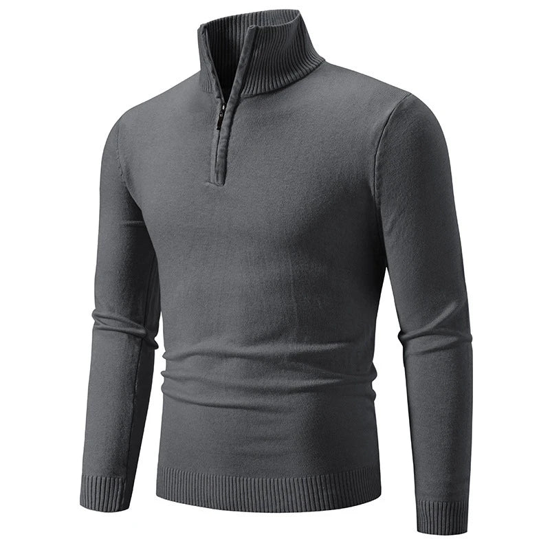 Quarter Zip Mock Neck Sweater
