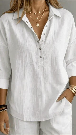 Everyday Easy Linen Henley Shirt